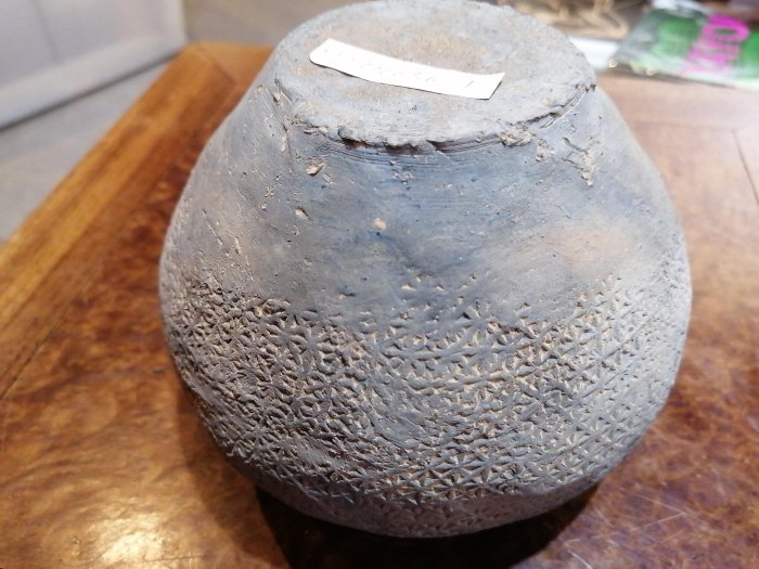 灰陶布紋缶(戰國～漢) | Yahoo拍賣