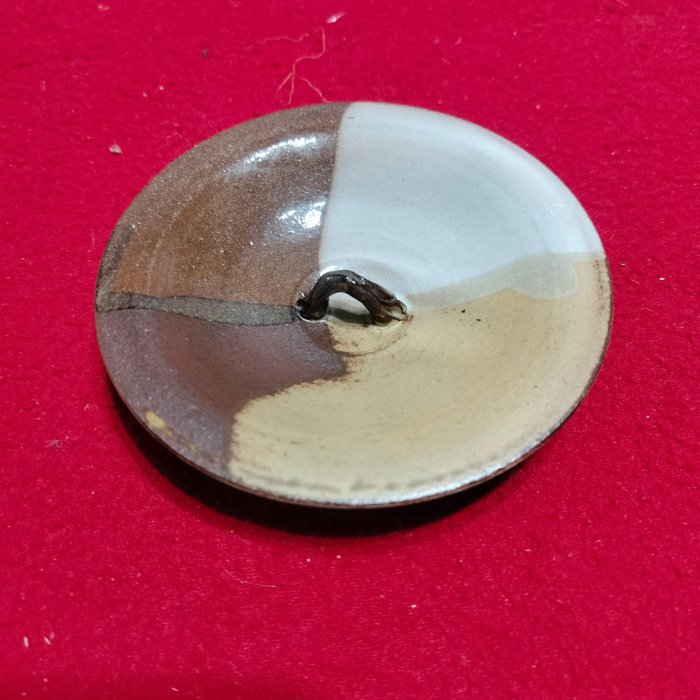 北溟居古美術】日本茶道具陶水指(出清價,內有施釉,附布套,原裝木箱952g
