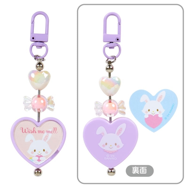 asdfkitty*許願兔愛心造型可連結吊牌鑰匙圈/吊飾/掛飾-日本正版商品