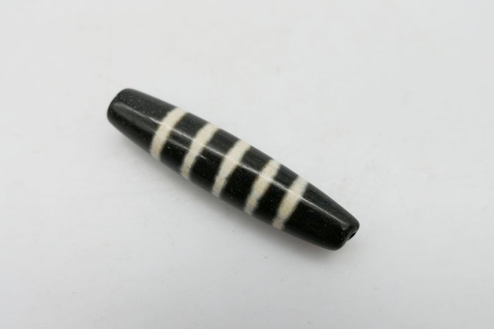 小蔡二手挖寶網) 早期五線老天珠有紋路收藏品總重量約13.92g 行家自行