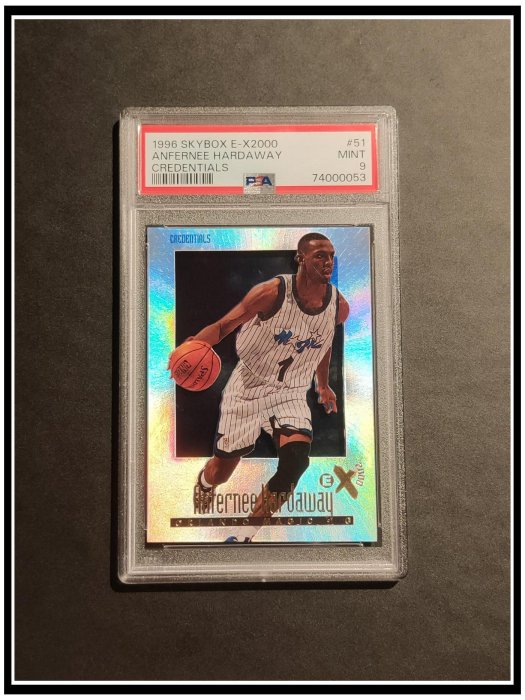 NBAカード 極度稀有物件！PSA 9 NBA首款限量卡白金天窗）1996-97 E-X 2000
