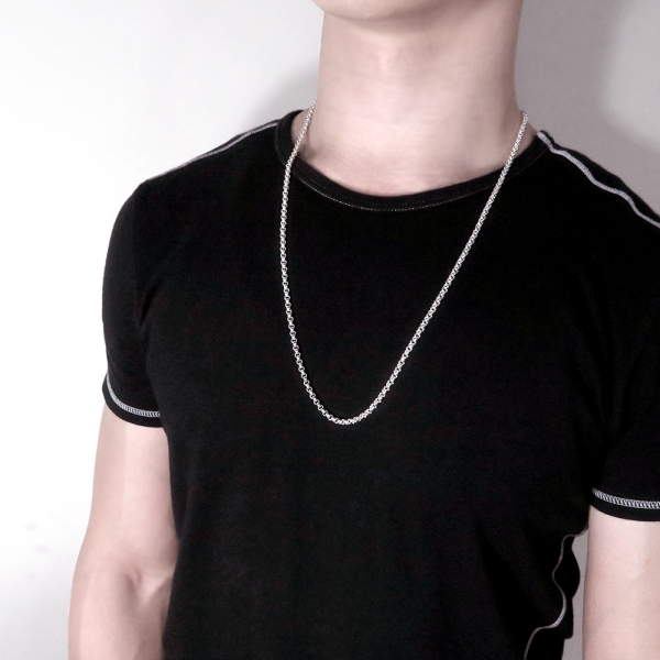 純銀盃　67g John Hardy Silver 1ct Round Smokey Quartz Lava Classic Chain