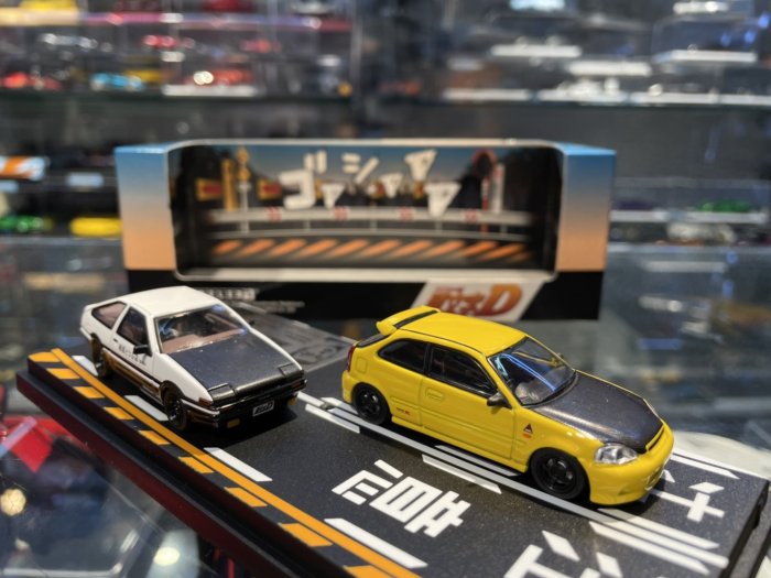 吉華科技@ 1/64 Modeler's 頭文字D 館智幸(EK9) & 藤原拓海(AE86) Vol