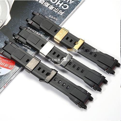 橡膠錶帶適用於卡西歐MTG-B1000 MTG-G1000 MTGB1000錶帶實心鋼接頭錶帶[奕凡精選]