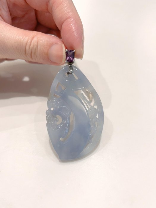 105984 大千典精品 秦老闆 流當品 天然翡翠墜子 緬甸玉 紫翡 粉紫 吉祥如意 雕件 尖晶石 長輩母親節 紀念日 禮物推薦