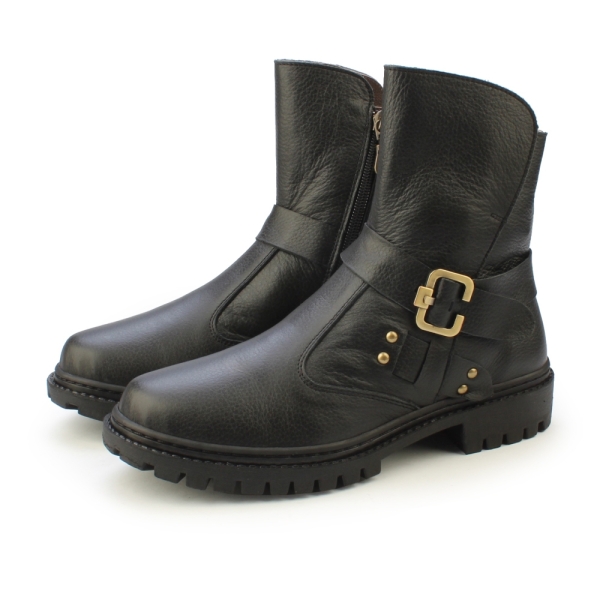 SCONA 蘇格南 真皮 時尚率性工程靴 黑色 8828-1 加碼領取100元折價卷