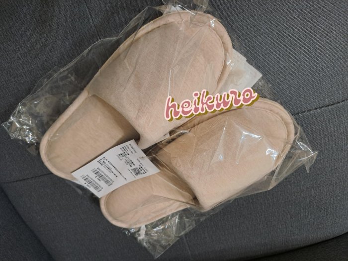 ＊黑酷黑店＊全新【台灣專櫃貨】ROOTS home 有機棉室內拖鞋(膚色)--台灣製造