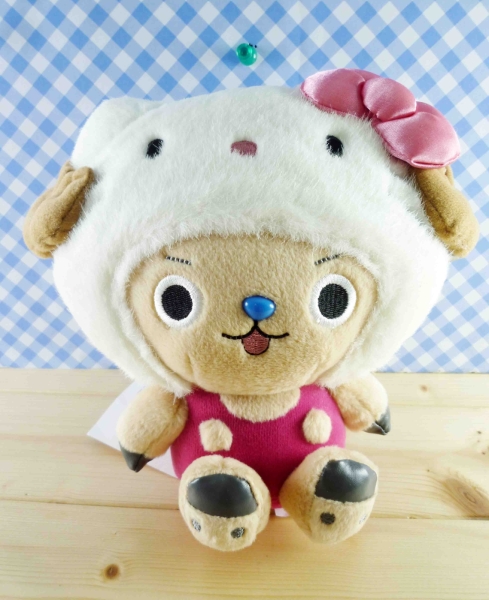【震撼精品百貨】ONE PIECE&HELLO KITTY 聯名海賊王喬巴&凱蒂貓系列~絨毛娃娃