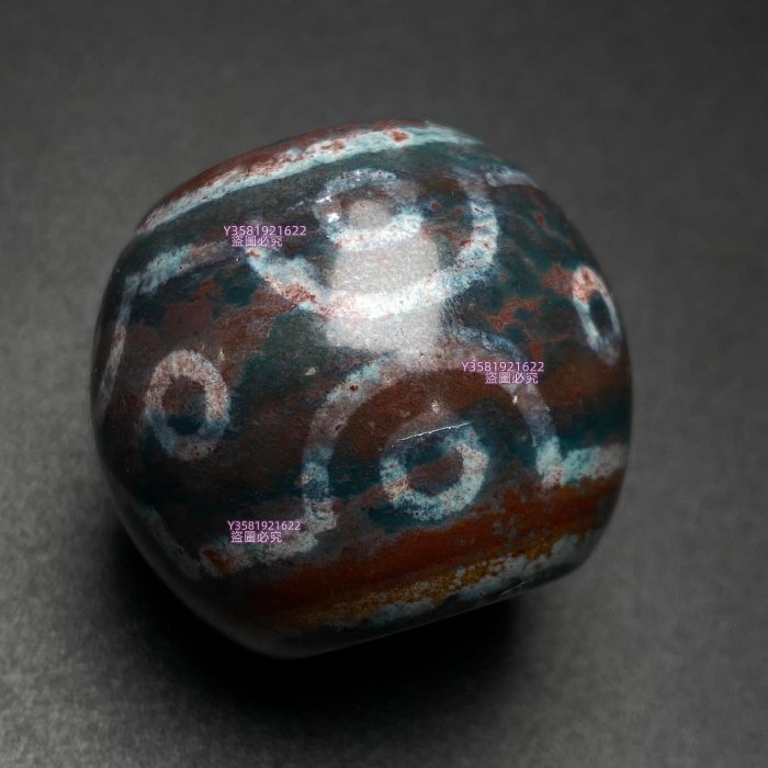 Q156200藏區回流老料高油包漿滿朱砂【十二眼天珠】尺寸31*27毫米重量