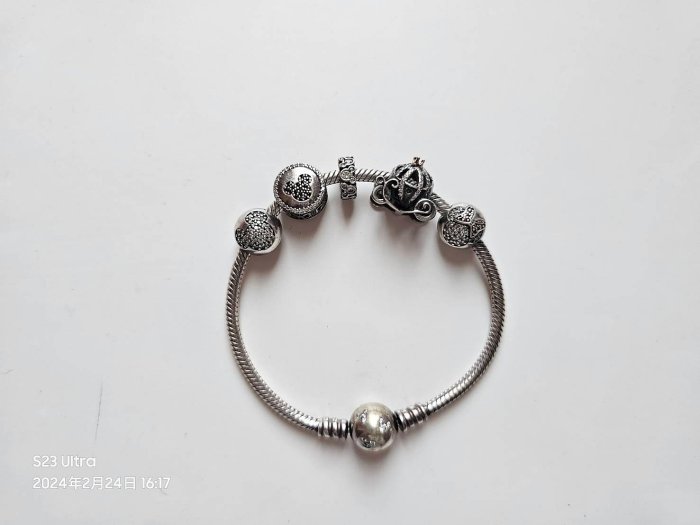 潘朵拉 Pandora 串飾 吊飾 固定扣 蛇鍊 米奇 馬車 二手 真品 購於國外Pandora官網