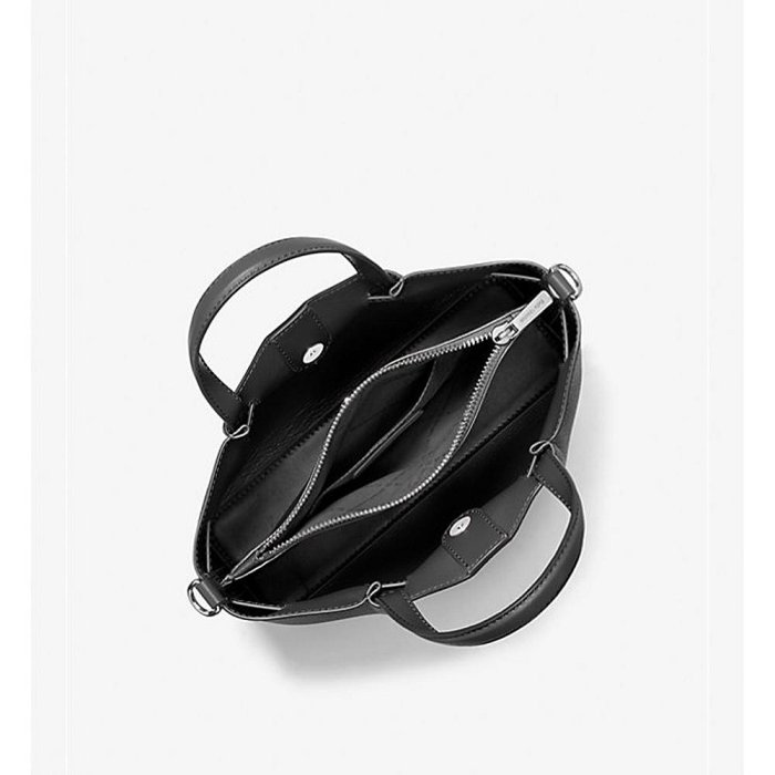 【Michael Kors】專櫃經典款 Carson 荔枝紋防刮皮革斜背/手提兩用包(雙色可選)