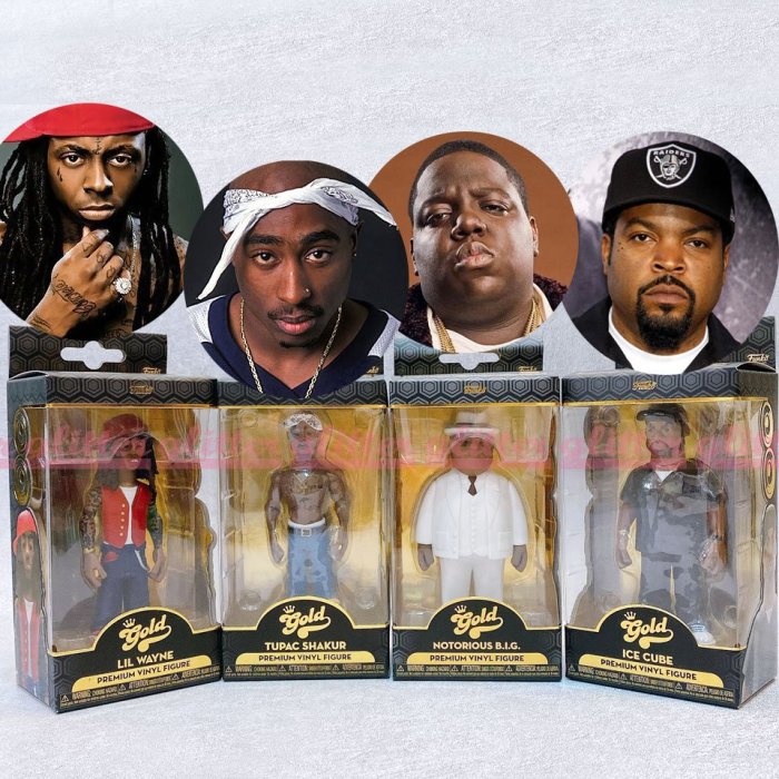 glitter。Funko VINYL GOLD 2Pac BIG Ice Cube 小韋恩嘻哈公仔| Yahoo拍賣