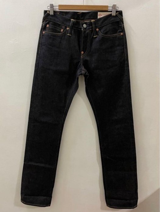 日本EVISU福神 男生排扣赤耳小直筒牛仔褲：28