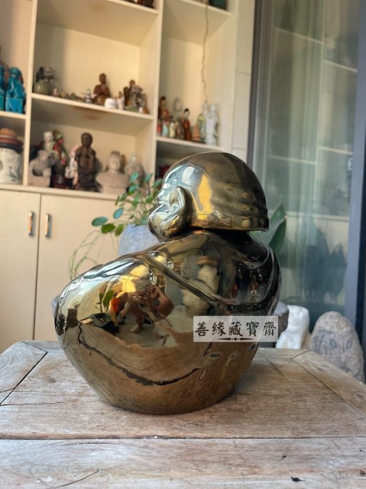 金色彌勒佛酒瓶擺件陶瓷老酒瓶家居裝飾開運佛像工藝品招財風水擺設21