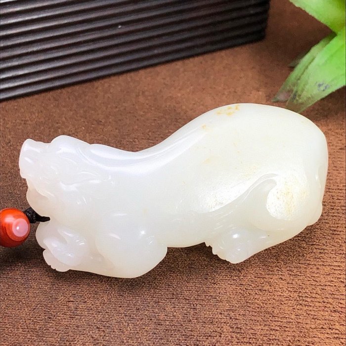 嚴選69.52公類性價比超高的和田玉貔貅，蘇州工匠手工雕琢撒金皮，油脂