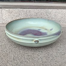 宋朝鈞窯鼓釘紋筆洗，胎體厚實無損，月白玫瑰紅釉，圓潤美觀，適合收藏