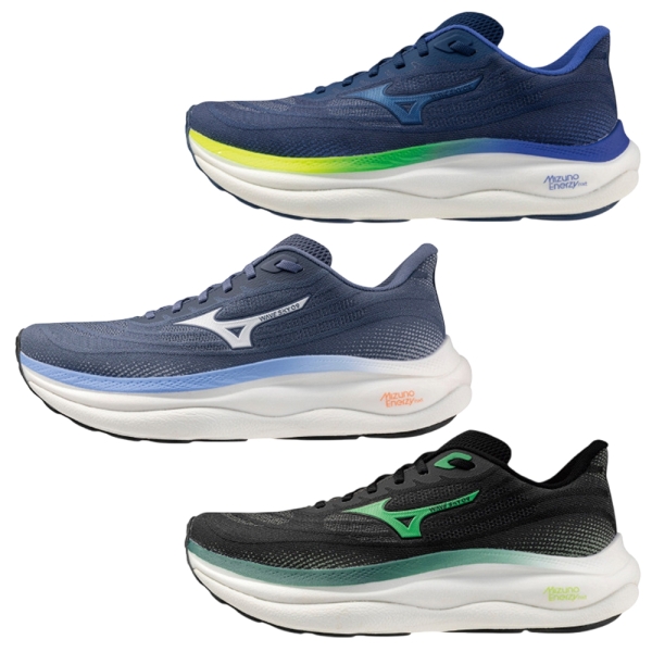 Mizuno 美津濃 慢跑鞋 男鞋 WAVE SKY 9 深藍黃/灰藍/黑綠【運動世界】J1GC250252/J1GC250254/J1GC250255