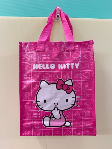 【震撼精品百貨】Hello Kitty 凱蒂貓~Sanrio HELLO KITTY手提袋/收納袋-坐姿桃色#19836