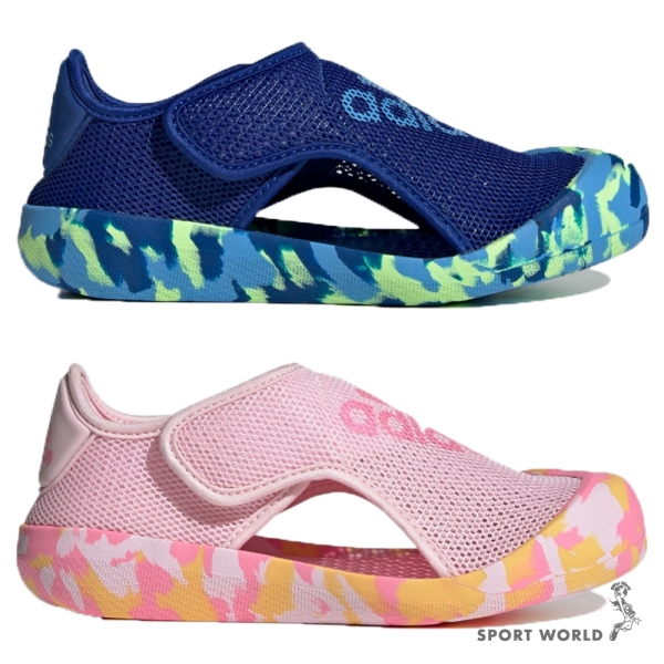 Adidas 涼鞋 童鞋 中童 魔鬼氈 ALTAVENTURE SPORT 藍/粉【運動世界】ID3418/ID3419