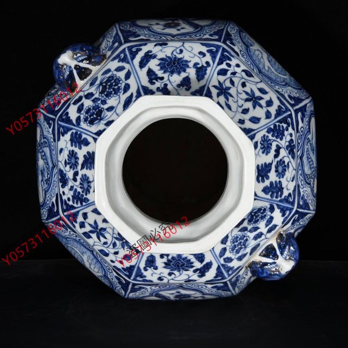 可議價元青花松竹梅鴛鴦戲水紋獸耳罐，38×31 cm，20007840 | Yahoo拍賣