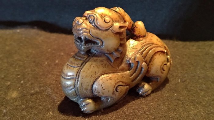 賣家保留~和闐玉天祿辟邪貔貅玉雕建元款正品| Yahoo拍賣