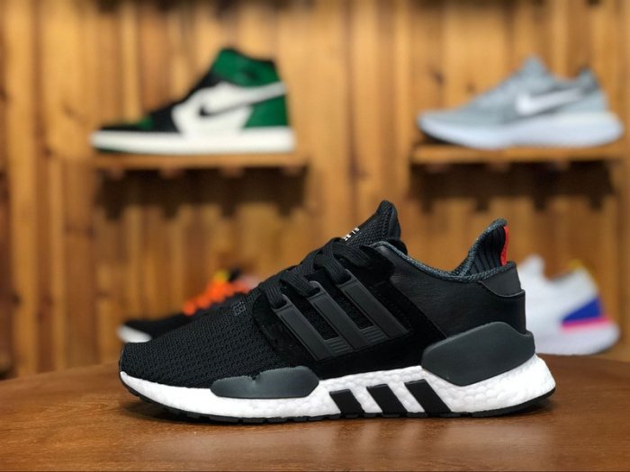 ADIDAS EQT SUPPORT 91/18 黑色百搭經典慢跑鞋B37520 男鞋| Yahoo拍賣