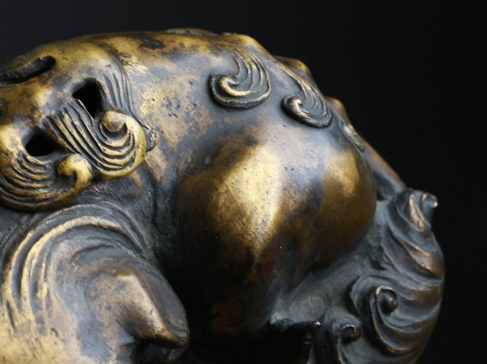 铜鎏金狮子香炉 日本香爐獅香爐香薰爐藏六日本銅香爐二世秦藏六造塗金36 | Yahoo拍賣