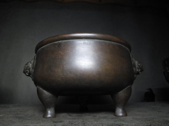 老銅爐◎ 獸首三足銅香爐【寶雲居款】 | Yahoo拍賣