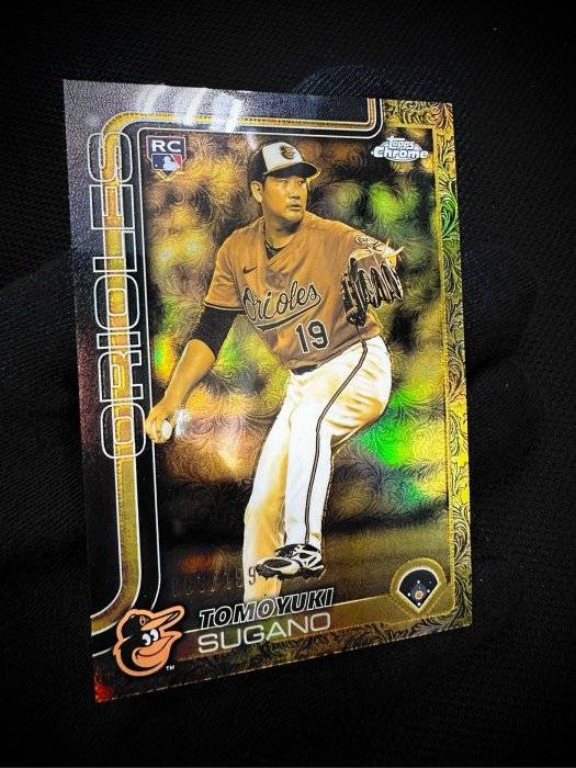 限/199 巴爾的摩金鶯正RC菅野智之2025 Topps Chrome Gilded Collection 