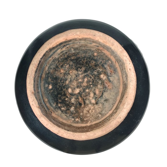 博古珍藏》宋．吉州窯黑釉刻鴛鴦圖玉壺春瓶．早期收藏．老件文物．花瓶