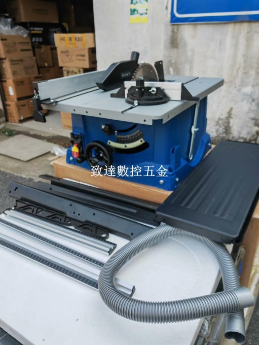 二手洛克士10寸木工台鋸切割機 推多功能電動工具工作臺 斜切裁板家用電鋸 原裝完整配件【致達數控五金】