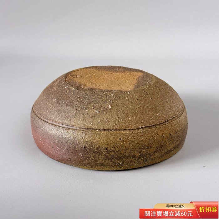 金重晃介.第一屆備前燒人間國寶金重陶陽兒子.缽直徑18高6.5 原箱.日本