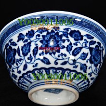 清乾隆青花纏枝蓮紋碗，6.5×13.5，:600565 瓷器青花粉彩【華夏尋寶