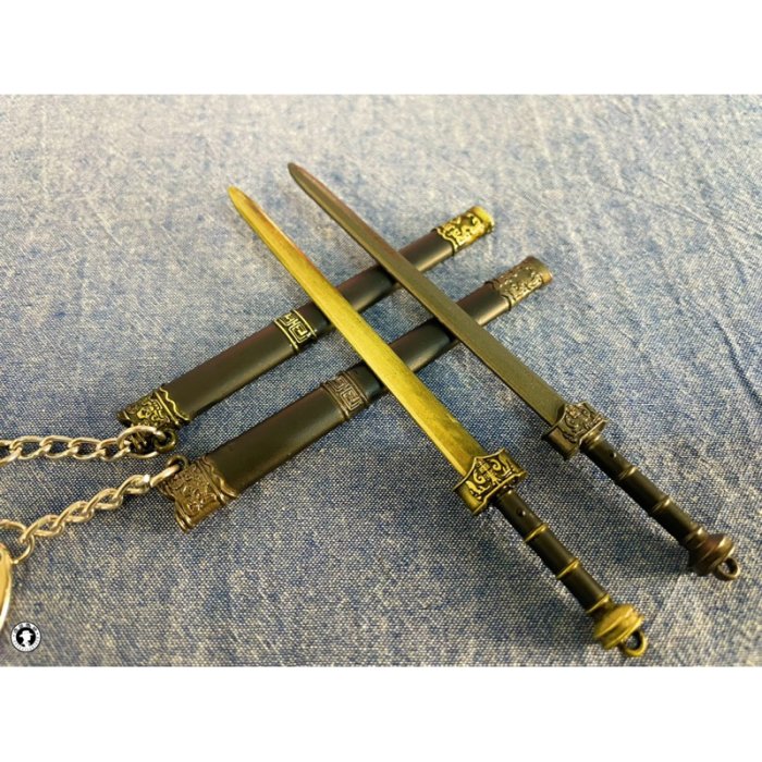 12公分合金古代漢劍秦始皇劍如意劍越王劍付刀架/古銅
