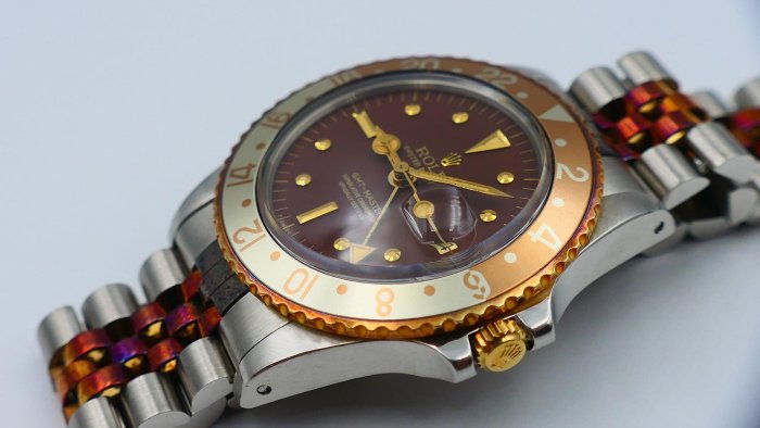 【美好時光】極品朱砂紅鉚釘面五珠帶版本1978年份ROLEX勞力士1675 nipple dial ( 16753 16750 參考)