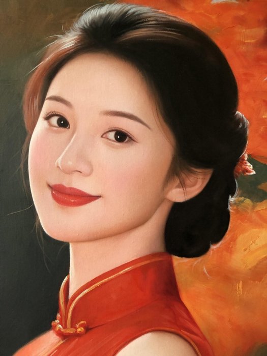 嚴選冷軍創作大師原作，100x70cm純手繪油畫推薦收藏冷軍原創油畫