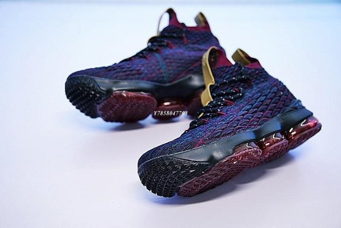 老夫子 Nike LeBron 15“深藍紅黑金”經典復古 中幫 運動籃球鞋 897649-300 男【太里潮鞋】
