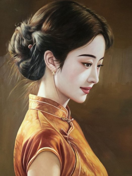 嚴選冷軍Signature大師級人物油畫，典藏尺幅100x70cm，推薦收藏精品