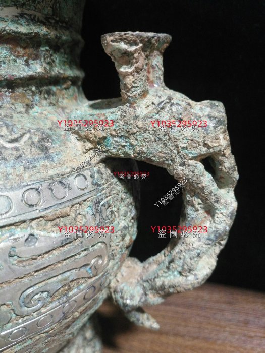 西周青銅錯銀禮器《龍耳銘文尊》盛酒器·凝重雄奇·用于儲酒，不是一般人