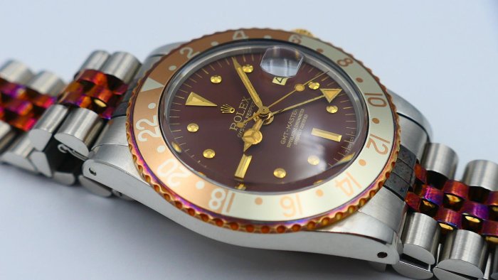 【美好時光】極品朱砂紅鉚釘面五珠帶版本1978年份ROLEX勞力士1675 nipple dial ( 16753 16750 參考)
