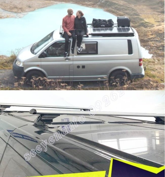 福斯汽車T5/T6 靜音型低風阻/固定點預留孔車頂行李架橫桿100％MIT+ARTC
