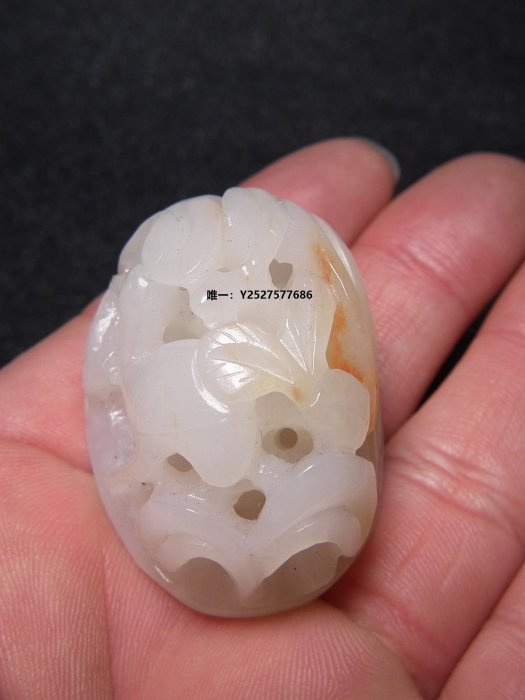 古玉老玉元代和田白玉帶沁圓雕鏤空鷺鷥大爐頂? | Yahoo拍賣