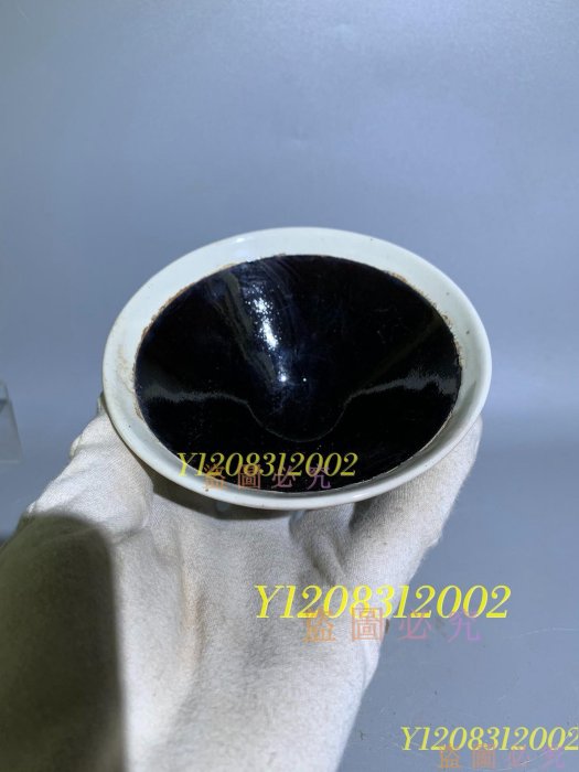 可議價！宋代磁州窯白覆輪碗。 老瓷器古瓷擺件【瀟湘館】二手-9579