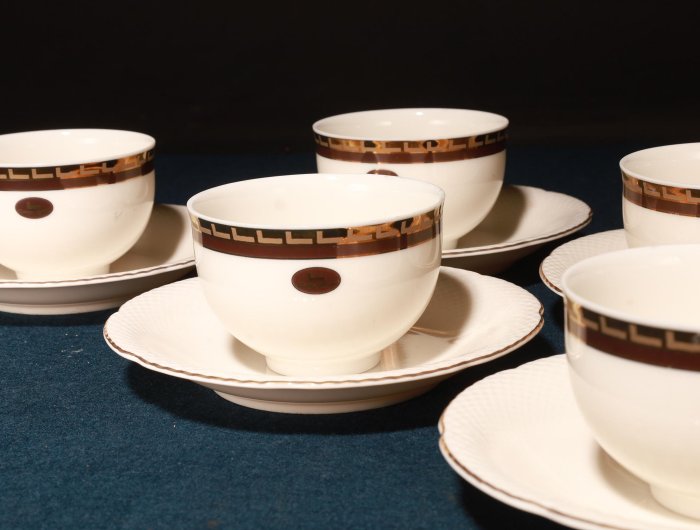 煎茶道具　賣茶好　酉年　鶏鳴盃　茶碗 ４客　共箱　V　6533 4/21結標白瓷茶組法式金彩回紋壺五客揃BED0326 -茶道具侘寂日本茶道品