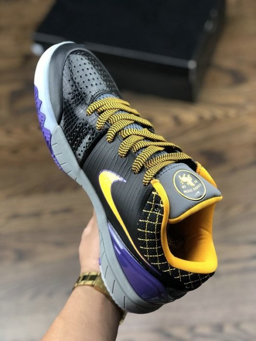 Nike Zoom Kobe ZK4 黑黃紫時尚低幫籃球鞋AV6339-001 男鞋| Yahoo拍賣