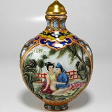 乾隆尊者鼻煙壺 A ruby-red glass faceted snuff bottle, Mark and period of