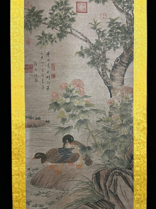 代號K64《蔣廷錫花鳥》四尺手繪作品材質：宣紙裝裱尺寸：213cm*81cm左