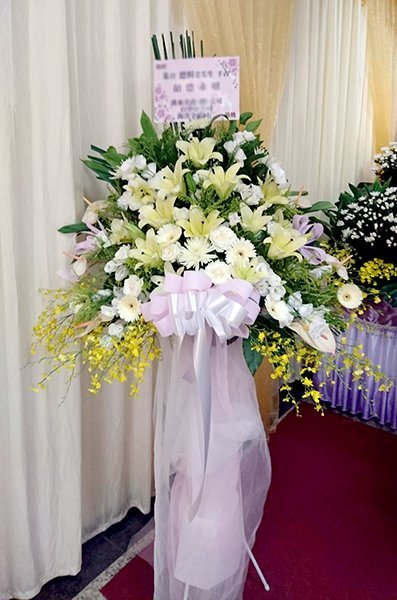 羅馬花柱 追思花籃 花圈 灌頭塔 罐頭山 輓聯 婚喪喜慶送禮 喪禮花籃一對