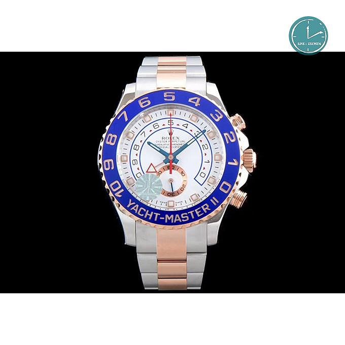 勞力士 Rolex Yacht Master II 遊艇名仕II系列116680 間玫瑰金 白色盤 藍色時分針