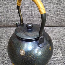 芳燕堂　茶筒　鎚起銅器　燕産 ☆清沁苑☆日本茶道具~鎚打銅器芳燕堂紫金色金丸鎚目銅壺銅瓶~e009